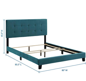 ModwayModway Amira King Performance Velvet Bed MOD-5871 MOD-5871-SEA- BetterPatio.com