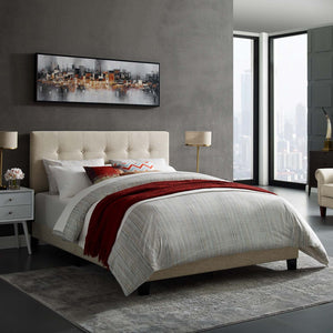 ModwayModway Amira King Upholstered Fabric Bed MOD-6002 MOD-6002-BEI- BetterPatio.com