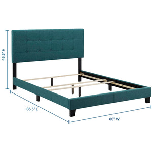 ModwayModway Amira King Upholstered Fabric Bed MOD-6002 MOD-6002-TEA- BetterPatio.com