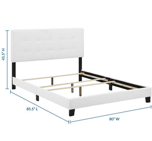 ModwayModway Amira King Upholstered Fabric Bed MOD-6002 MOD-6002-WHI- BetterPatio.com