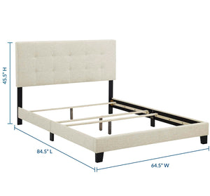 ModwayModway Amira Queen Upholstered Fabric Bed MOD-6001 MOD-6001-BEI- BetterPatio.com