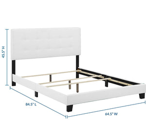 ModwayModway Amira Queen Upholstered Fabric Bed MOD-6001 MOD-6001-WHI- BetterPatio.com