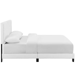 ModwayModway Amira Twin Upholstered Fabric Bed MOD-5999 MOD-5999-WHI- BetterPatio.com