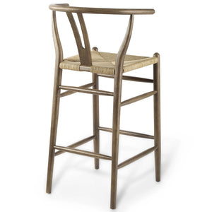 ModwayModway Amish Wood Bar Stool EEI-3851 EEI-3851-GRY- BetterPatio.com