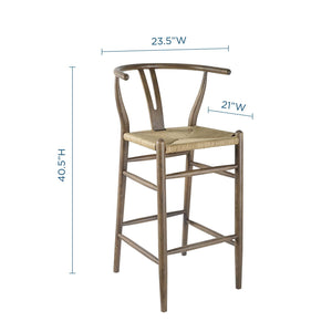 ModwayModway Amish Wood Bar Stool EEI-3851 EEI-3851-GRY- BetterPatio.com