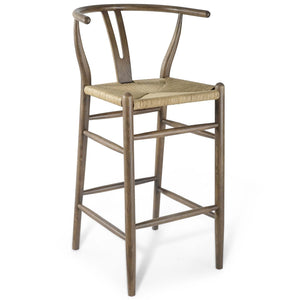 ModwayModway Amish Wood Bar Stool EEI-3851 EEI-3851-GRY- BetterPatio.com