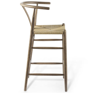 ModwayModway Amish Wood Bar Stool EEI-3851 EEI-3851-GRY- BetterPatio.com