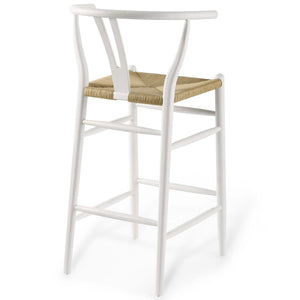 ModwayModway Amish Wood Bar Stool EEI-3851 EEI-3851-WHI- BetterPatio.com