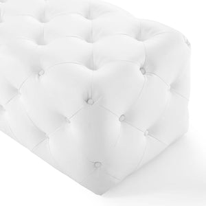 ModwayModway Amour 48" Tufted Button Entryway Faux Leather Bench EEI-3767 EEI-3767-WHI- BetterPatio.com