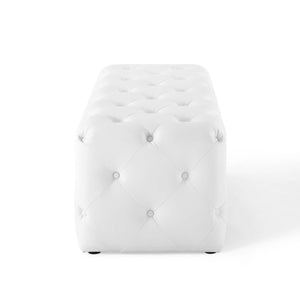 ModwayModway Amour 48" Tufted Button Entryway Faux Leather Bench EEI-3767 EEI-3767-WHI- BetterPatio.com