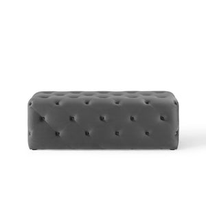 ModwayModway Amour 48" Tufted Button Entryway Performance Velvet Bench EEI-3768 EEI-3768-GRY- BetterPatio.com