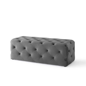 ModwayModway Amour 48" Tufted Button Entryway Performance Velvet Bench EEI-3768 EEI-3768-GRY- BetterPatio.com