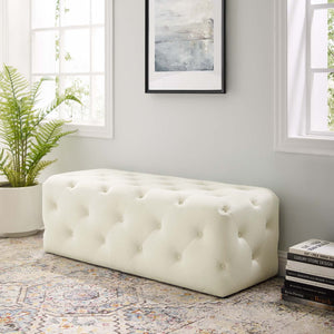 ModwayModway Amour 48" Tufted Button Entryway Performance Velvet Bench EEI-3768 EEI-3768-IVO- BetterPatio.com