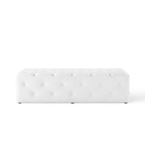 ModwayModway Amour 60" Tufted Button Entryway Faux Leather Bench EEI-3769 EEI-3769-WHI- BetterPatio.com