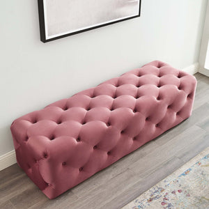 ModwayModway Amour 60" Tufted Button Entryway Performance Velvet Bench EEI-3770 EEI-3770-DUS- BetterPatio.com