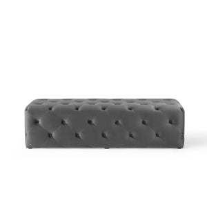 ModwayModway Amour 60" Tufted Button Entryway Performance Velvet Bench EEI-3770 EEI-3770-GRY- BetterPatio.com