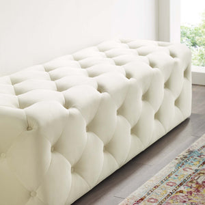 ModwayModway Amour 60" Tufted Button Entryway Performance Velvet Bench EEI-3770 EEI-3770-IVO- BetterPatio.com