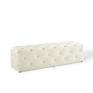 ModwayModway Amour 60" Tufted Button Entryway Performance Velvet Bench EEI-3770 EEI-3770-IVO- BetterPatio.com