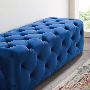 ModwayModway Amour 60" Tufted Button Entryway Performance Velvet Bench EEI-3770 EEI-3770-NAV- BetterPatio.com