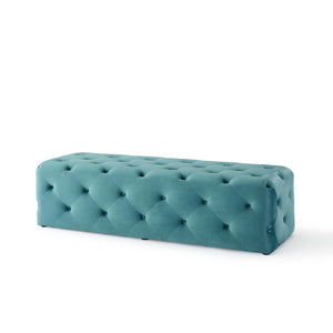 ModwayModway Amour 60" Tufted Button Entryway Performance Velvet Bench EEI-3770 EEI-3770-SEA- BetterPatio.com