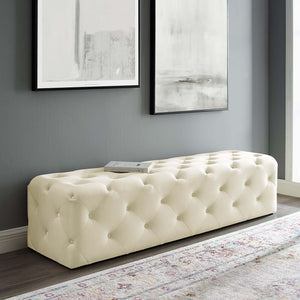 ModwayModway Amour 72" Tufted Button Entryway Performance Velvet Bench EEI-3772 EEI-3772-IVO- BetterPatio.com