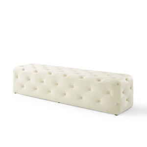 ModwayModway Amour 72" Tufted Button Entryway Performance Velvet Bench EEI-3772 EEI-3772-IVO- BetterPatio.com