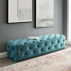 ModwayModway Amour 72" Tufted Button Entryway Performance Velvet Bench EEI-3772 EEI-3772-SEA- BetterPatio.com