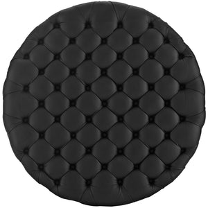 ModwayModway Amour Upholstered Vinyl Ottoman EEI-2224 EEI-2224-BLK- BetterPatio.com