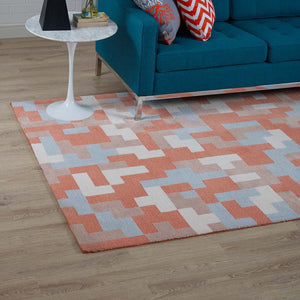 ModwayModway Andela Interlocking Block Mosaic 5x8 Area Rug R-1022-58 R-1022B-58- BetterPatio.com