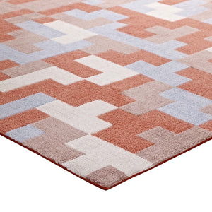 ModwayModway Andela Interlocking Block Mosaic 5x8 Area Rug R-1022-58 R-1022B-58- BetterPatio.com