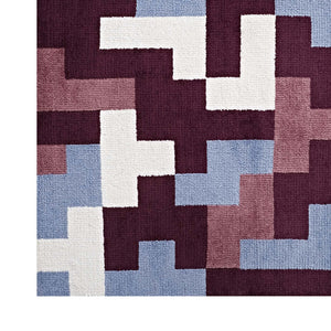 ModwayModway Andela Interlocking Block Mosaic 5x8 Area Rug R-1022-58 R-1022C-58- BetterPatio.com