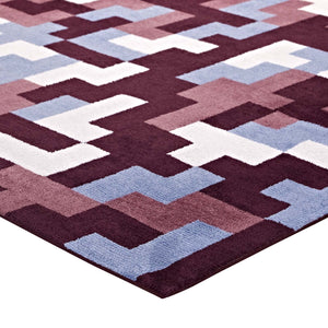 ModwayModway Andela Interlocking Block Mosaic 5x8 Area Rug R-1022-58 R-1022C-58- BetterPatio.com