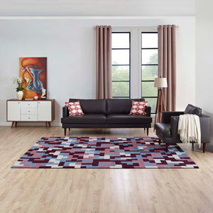 ModwayModway Andela Interlocking Block Mosaic 8x10 Area Rug R-1022-810 R-1022C-810- BetterPatio.com