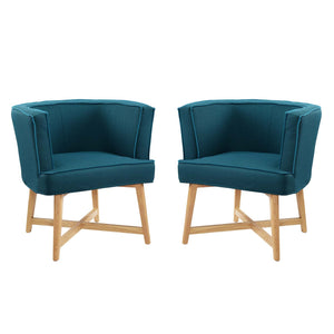 ModwayModway Anders Accent Chair Upholstered Fabric Set of 2 EEI-4424 EEI-4424-AZU- BetterPatio.com