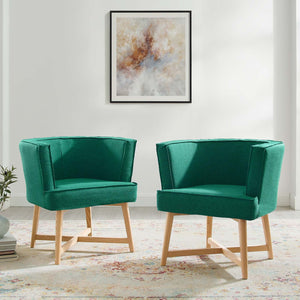 ModwayModway Anders Accent Chair Upholstered Fabric Set of 2 EEI-4424 EEI-4424-TEA- BetterPatio.com
