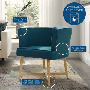 ModwayModway Anders Upholstered Fabric Accent Chair EEI-3432 EEI-3432-AZU- BetterPatio.com