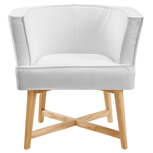 ModwayModway Anders Upholstered Fabric Accent Chair EEI-3432 EEI-3432-WHI- BetterPatio.com