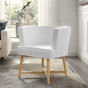 ModwayModway Anders Upholstered Fabric Accent Chair EEI-3432 EEI-3432-WHI- BetterPatio.com