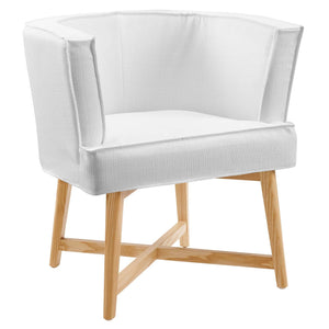 ModwayModway Anders Upholstered Fabric Accent Chair EEI-3432 EEI-3432-WHI- BetterPatio.com