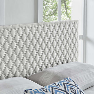 ModwayModway Angela Twin Performance Velvet Headboard MOD-6209 MOD-6209-LGR- BetterPatio.com