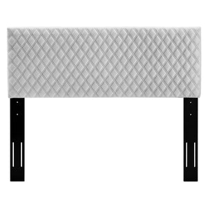 ModwayModway Angela Twin Performance Velvet Headboard MOD-6209 MOD-6209-LGR- BetterPatio.com