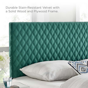 ModwayModway Angela Twin Performance Velvet Headboard MOD-6209 MOD-6209-TEA- BetterPatio.com