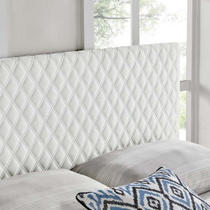 ModwayModway Angela Twin Performance Velvet Headboard MOD-6209 MOD-6209-WHI- BetterPatio.com