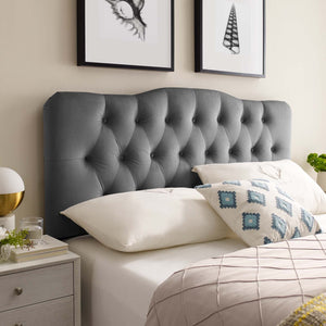 ModwayModway Annabel Full Diamond Tufted Performance Velvet Headboard MOD-6128 MOD-6128-GRY- BetterPatio.com