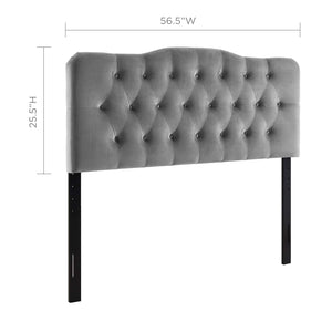 ModwayModway Annabel Full Diamond Tufted Performance Velvet Headboard MOD-6128 MOD-6128-GRY- BetterPatio.com