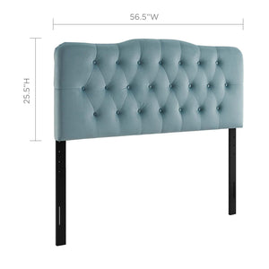 ModwayModway Annabel Full Diamond Tufted Performance Velvet Headboard MOD-6128 MOD-6128-LBU- BetterPatio.com