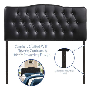 ModwayModway Annabel Full Upholstered Vinyl Headboard MOD-5157 MOD-5157-BLK- BetterPatio.com