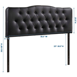 ModwayModway Annabel Full Upholstered Vinyl Headboard MOD-5157 MOD-5157-BLK- BetterPatio.com