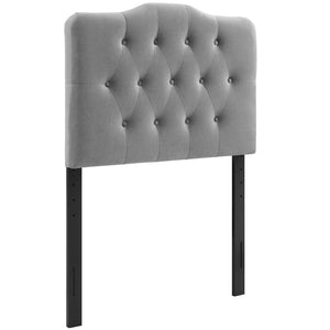 ModwayModway Annabel Twin Diamond Tufted Performance Velvet Headboard MOD-6126 MOD-6126-GRY- BetterPatio.com