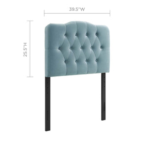 ModwayModway Annabel Twin Diamond Tufted Performance Velvet Headboard MOD-6126 MOD-6126-LBU- BetterPatio.com